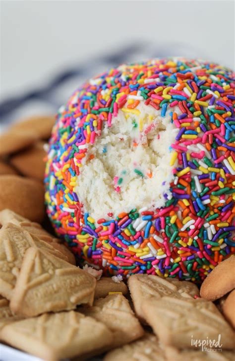 A Colorful Birthday Cake Cheese Ball Dessert Recipe Cheeseball