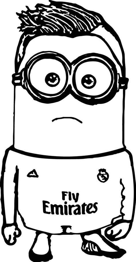 You want to see all of these soccer players, world cup. nice Minions Cristiano Ronaldo Coloring Page | Minion ...