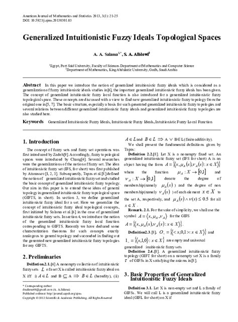 (PDF) Generalized Intuitionistic Fuzzy Ideals Topological ...