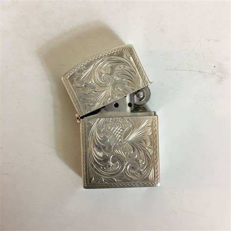 Vintage Engraved Zippo Lighter Silver Restored Etched Etsy Engraved