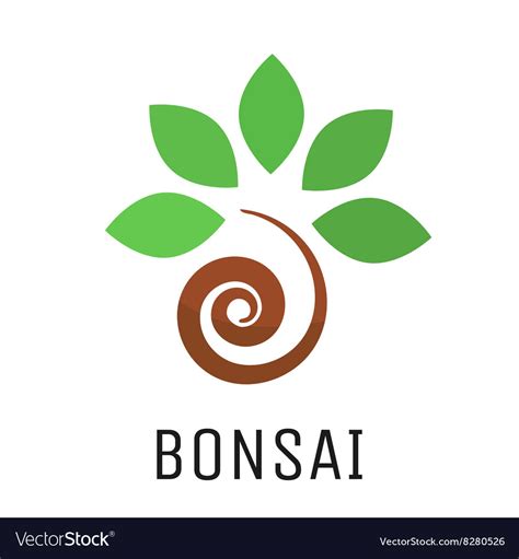 Bonsai Tree Logo Icon Royalty Free Vector Image