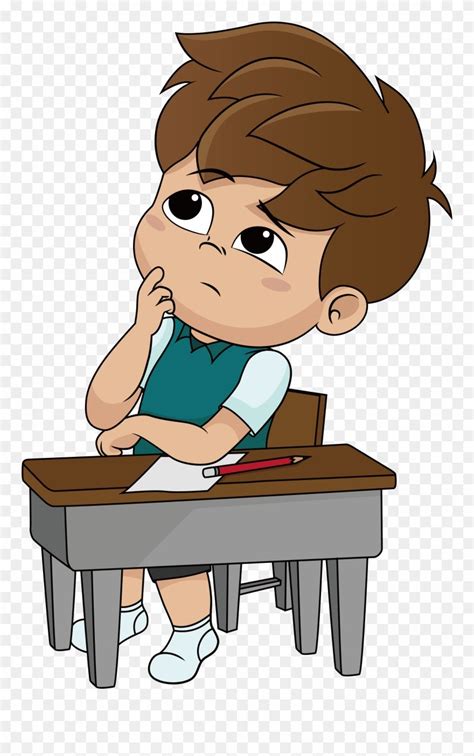 Download Hd Royalty Free Illustration A Thinking Little Boy Clipart And