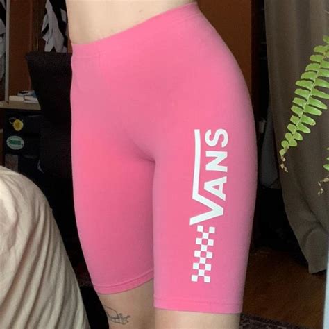 vans women s pink shorts depop