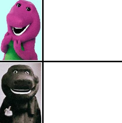 Bright Barney Vs Grim Barney Memes Imgflip