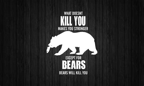 What Doesnt Kill You Makes You Stronger Except Bears Vinyl Etsy