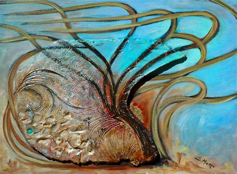 Fossil In The Deep Painting By Suzanne Mckee Fine Art America