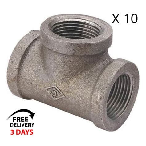 12 Inch Black Iron Gas Pipe Threaded Tee Fittings Plumbinglot Of 10