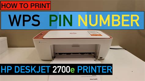 How To Print WPS PIN Number Of HP DeskJet E Series Printer YouTube