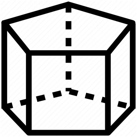Drawing Geometric Design Geometric Shape Hexagonal Prism Shape Icon