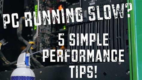 5 Simple Tips For Faster Pc Performance Youtube