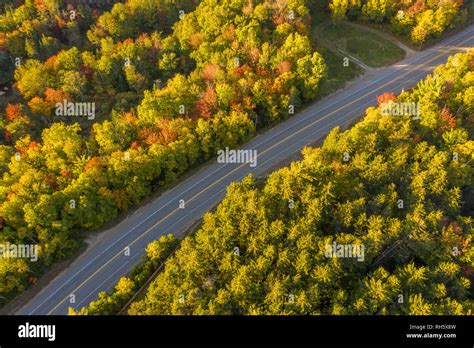Aerial View Of White Mountain Road In New Hampshire Stock Photo Alamy