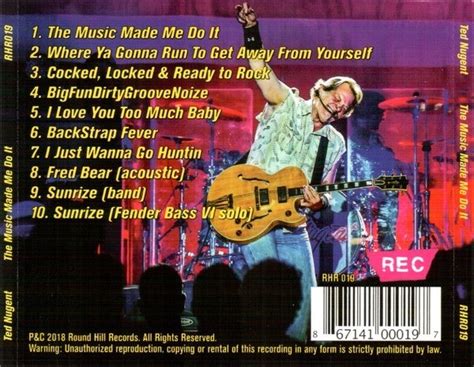 Classic Rock Covers Database Ted Nugent The Music Made Me Do It 2018