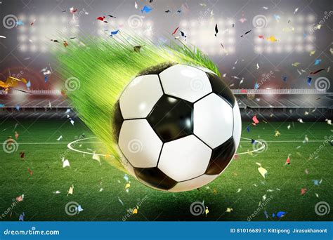 Soccer Ball With Motion Line Stock Illustration Illustration Of