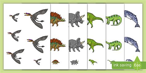 Realistic Dinosaurs Themed Size Ordering Teacher Made