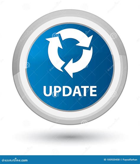 Update Refresh Icon Prime Blue Round Button Stock Illustration