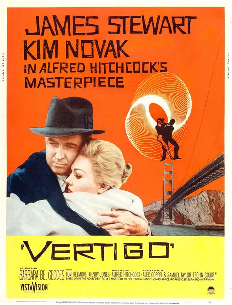 Vertigo 1958paramount Pictures Style Y 30x40 Poster Vertigo Movie