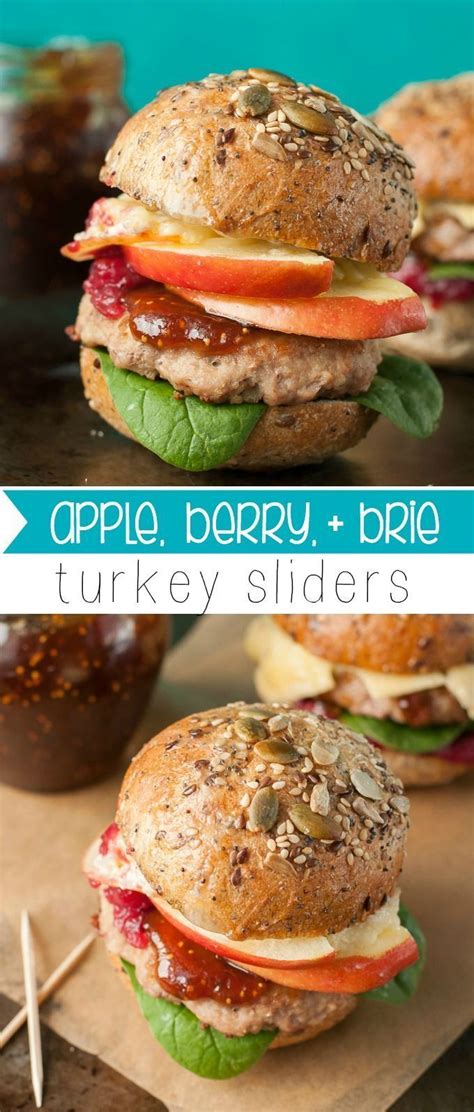 Apple Cranberry Brie Turkey Burger Sliders Recipe Peas And Crayons