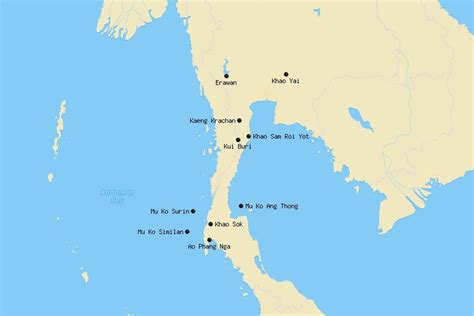 10 Most Beautiful National Parks In Thailand Map Touropia