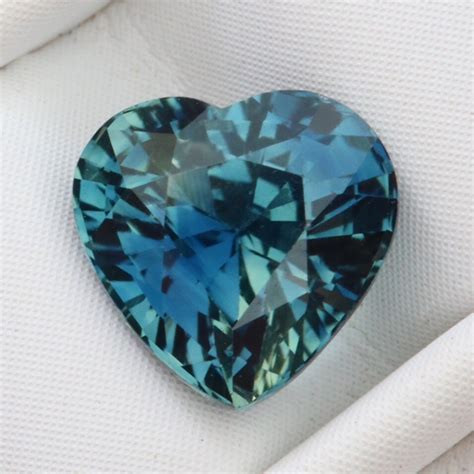 Natural Teal Sapphire 123 Ct Heart Shape Loose Gemstone Etsy