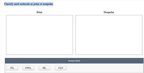 Solved: Classify Each Molecule As Polar Or Nonpolar. Polar... | Chegg.com
