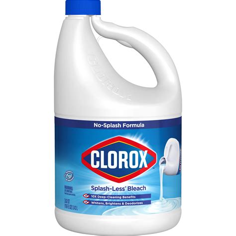 Clorox Splash Less Liquid Bleach Regular Oz Bottle Walmart Com