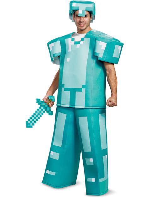 Minecraft Steve Diamond Armor Prestige Adults Costume