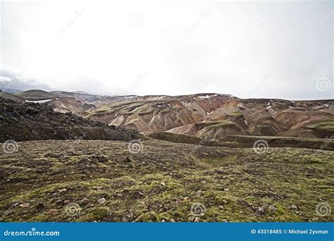 Volcanic Landscape Landmannalaugar Iceland Stock Image Image Of
