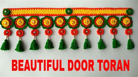 Diy Easy Door Hanging Toran From Woolen And Old Bangles Door