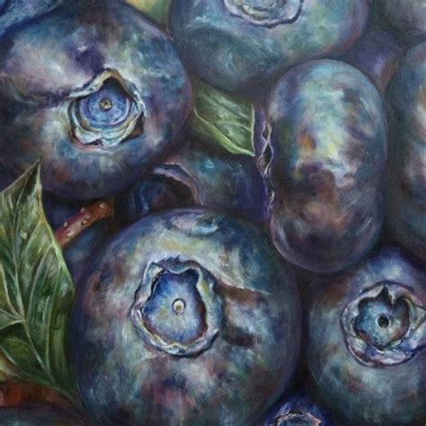 Blueberries Painting By Bigui Arte Brasil Saatchi Art