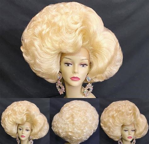 Pin By Blond Bouffant On Hairstyleswigsrollersets Bouffant Wig