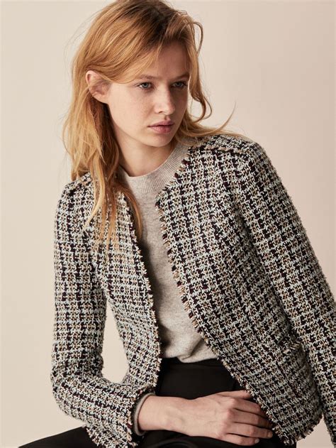 Spring Summer Womens EMBELLISHED JACKET WITH FRAYED DETAIL At Massimo Dutti For