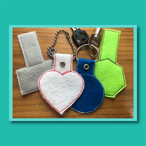 In The Hoop Blank Shapes Key Fobs Add Your Own Designs
