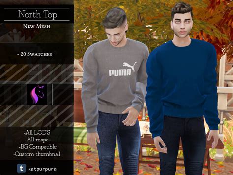 Katpurpuras North Top Sims 4 Sims 4 Mods Clothes Sims 4 Challenges