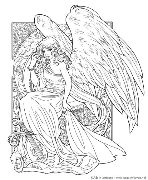 Coloring Pages Fantasy Gothic Fairy Adult Colouring Sheets Books Book