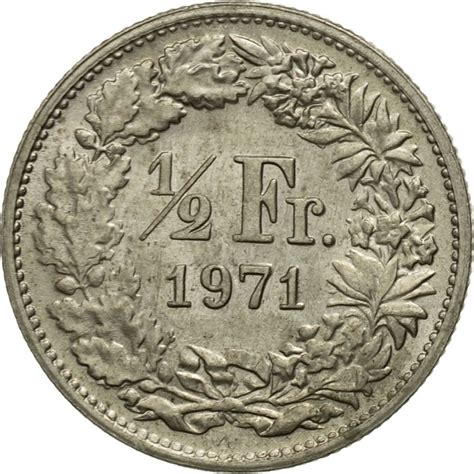 Half Franc 1971 Coin From Switzerland Online Coin Club