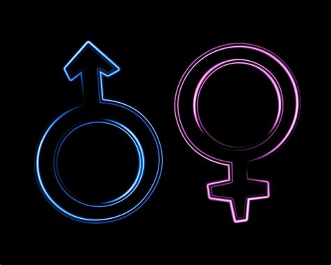 premium vector vector isolated gender icons with neon effect