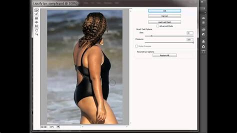 Using Adobe Photoshop Liquify Filter For Body Shaping And Cosmetic