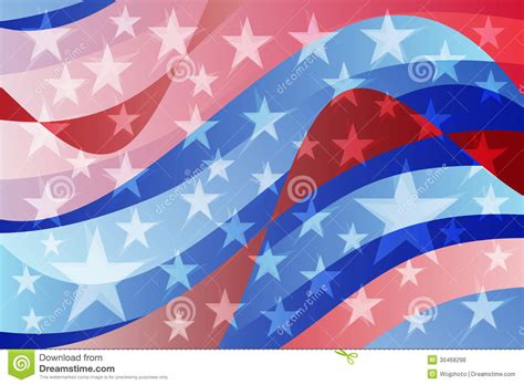 Abstract American Flag Wavy Background Stock Illustration