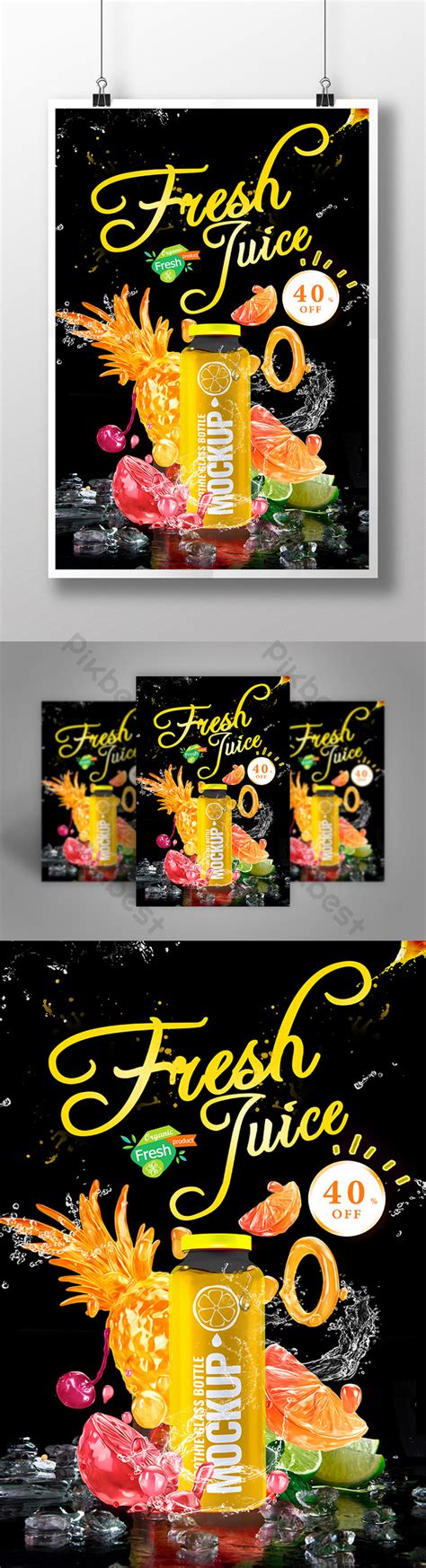 Creative Summer Fresh Juice Drink Poster Psd Free Download Pikbest