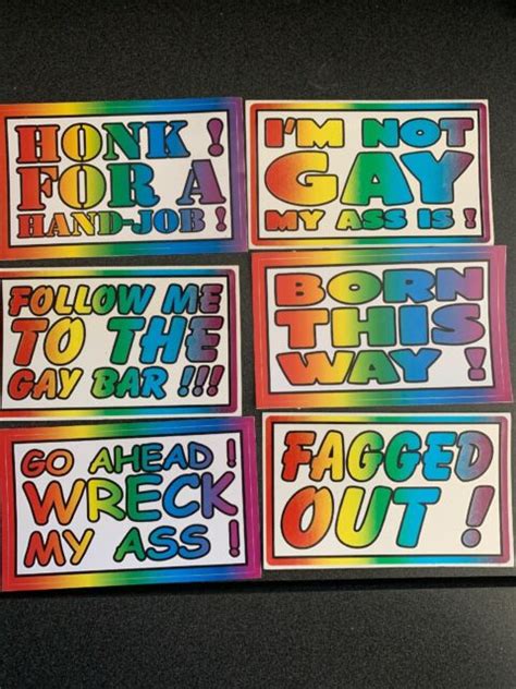 Piece Gay Prank Bumper Stickers X Inches EBay