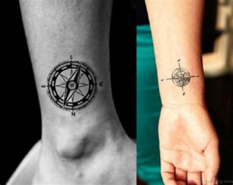 Get small tiny matching compass tattoo. 74 Gorgeous Compass Tattoos For Wrist