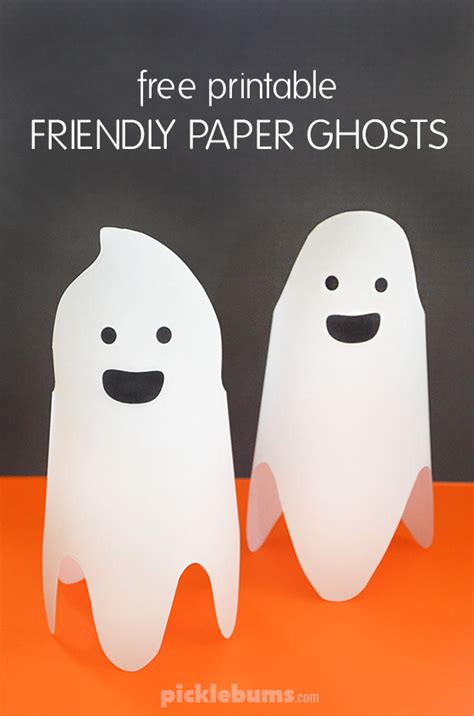 Fun Friendly Paper Ghosts Free Printable Picklebums