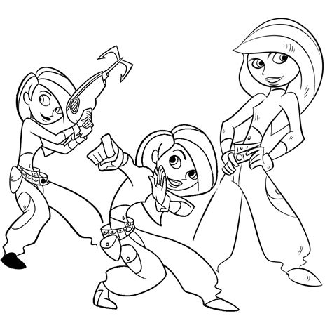 Free Kim Possible Coloring Pages Kim Possible Coloring Pages