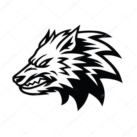 Angry Wolf Logo Design Template Vector Illustration — Stock Vector