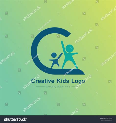 Creative Kids Logo Child Development Foundation Stock Vector Royalty