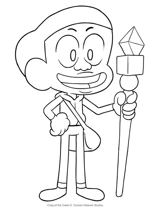 Craig Williams From Craig Of The Creek Coloring Page Disney Art