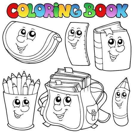 Maybe you would like to learn more about one of these? Dibujos animados de escuela de libro para colorear | Libro ...