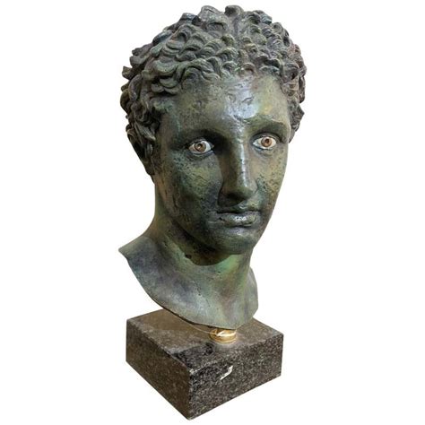 Neoclassical Stone Bust Head Of A Young Man At 1stdibs
