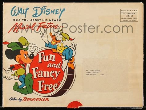 1m221 Fun And Fancy Free Promo Brochure 1947 Mickey