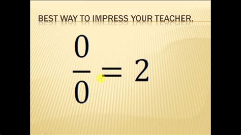How To Impress Your Math Teacher Youtube